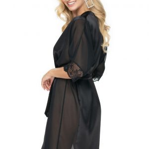 Irall Sharon Dressing Gown Black